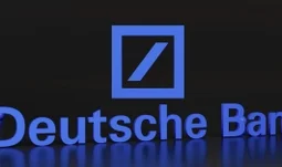 a partially cut off Deutsche Bank sign 